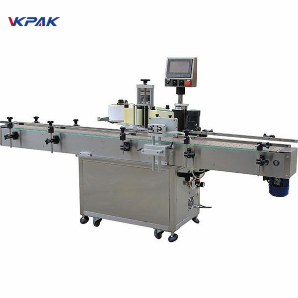 Automātiska eļļas vertikāla pašlīmējoša apaļas pudeles marķēšanas mašīna