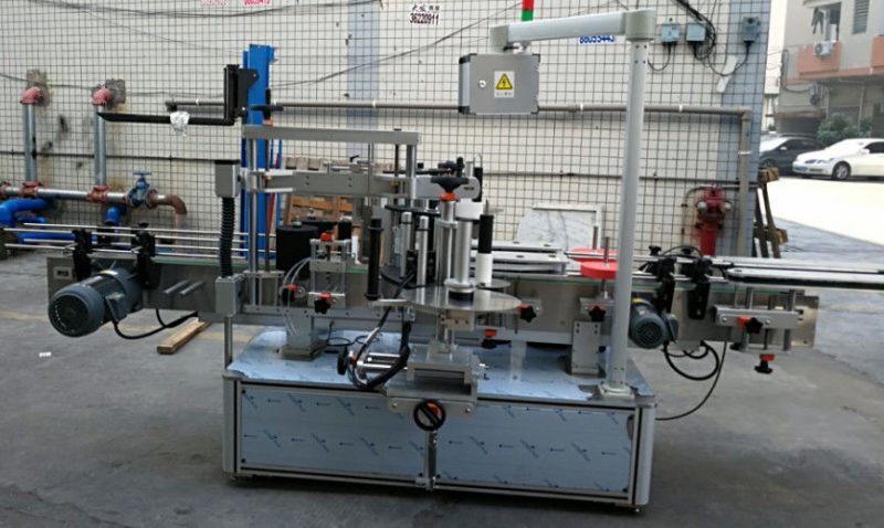 Ķīna Double Side Sticker Elliptiska ovāla pudeles automātiskā marķēšanas mašīna 1200W piegādātājs